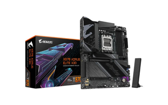 GIGABYTE X870 AORUS ELITE X3D Motherboard – AMD X870 AM5 ATX DDR5 PCIe 5.0 WiFi 7 Gaming Motherboard