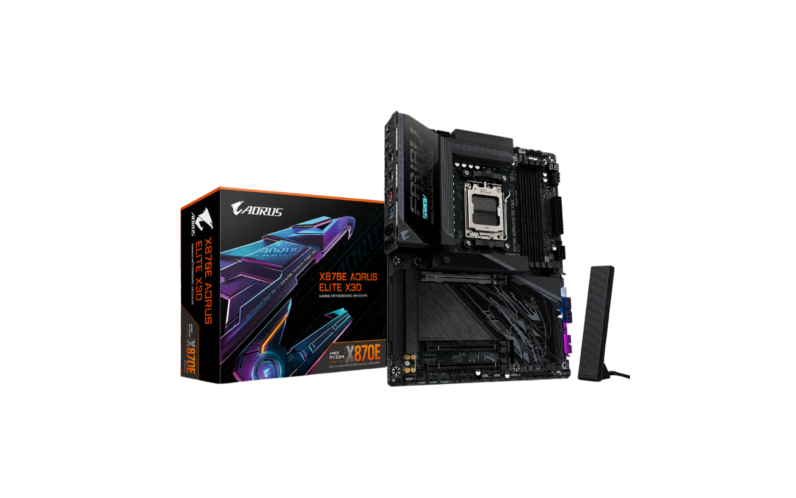 GIGABYTE X870E AORUS ELITE X3D WiFi 7 Motherboard – AMD X870E AM5 ATX DDR5 PCIe 5.0 Gaming Motherboard