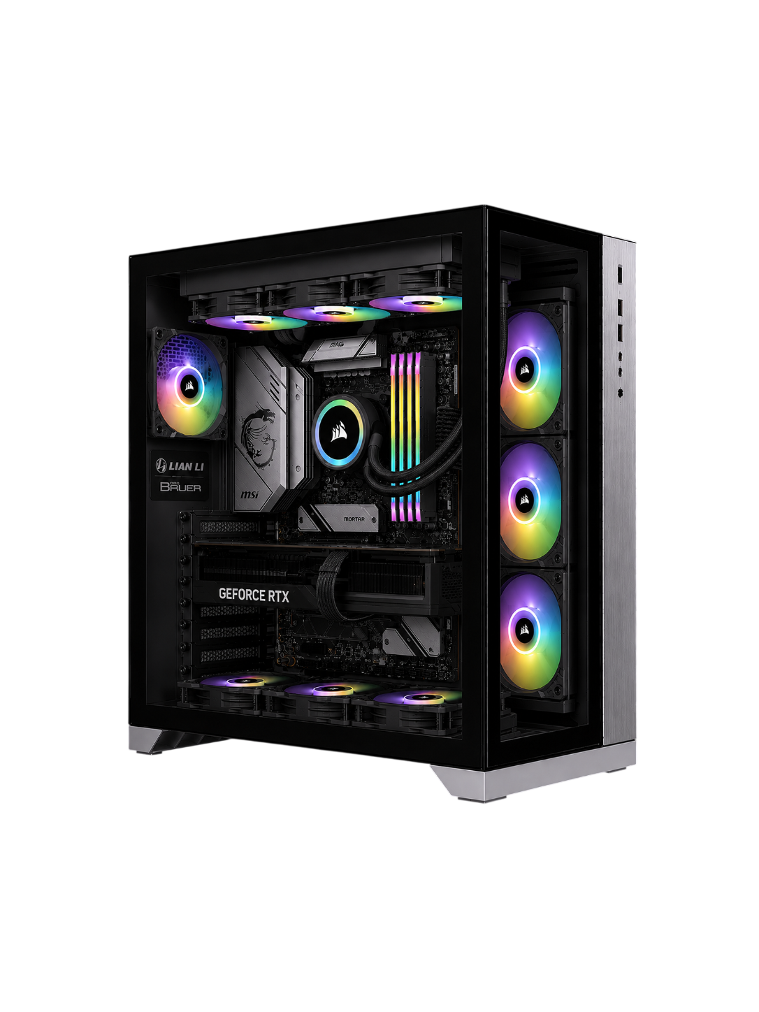 AMD Ryzen 5 9600X Gaming PC – RX 9060 XT 16GB, 32GB DDR5, 1TB NVMe, 360mm Liquid Cooling, Lian Li O11