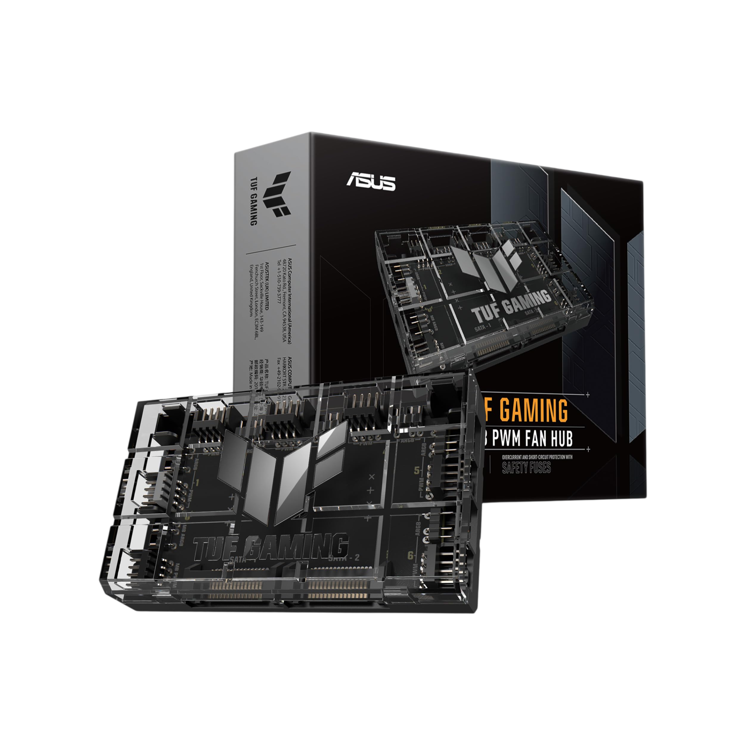 ASUS TUF Gaming ARGB PWM Fan Hub – 6-Port RGB & PWM Fan Control Hub for PC Cooling