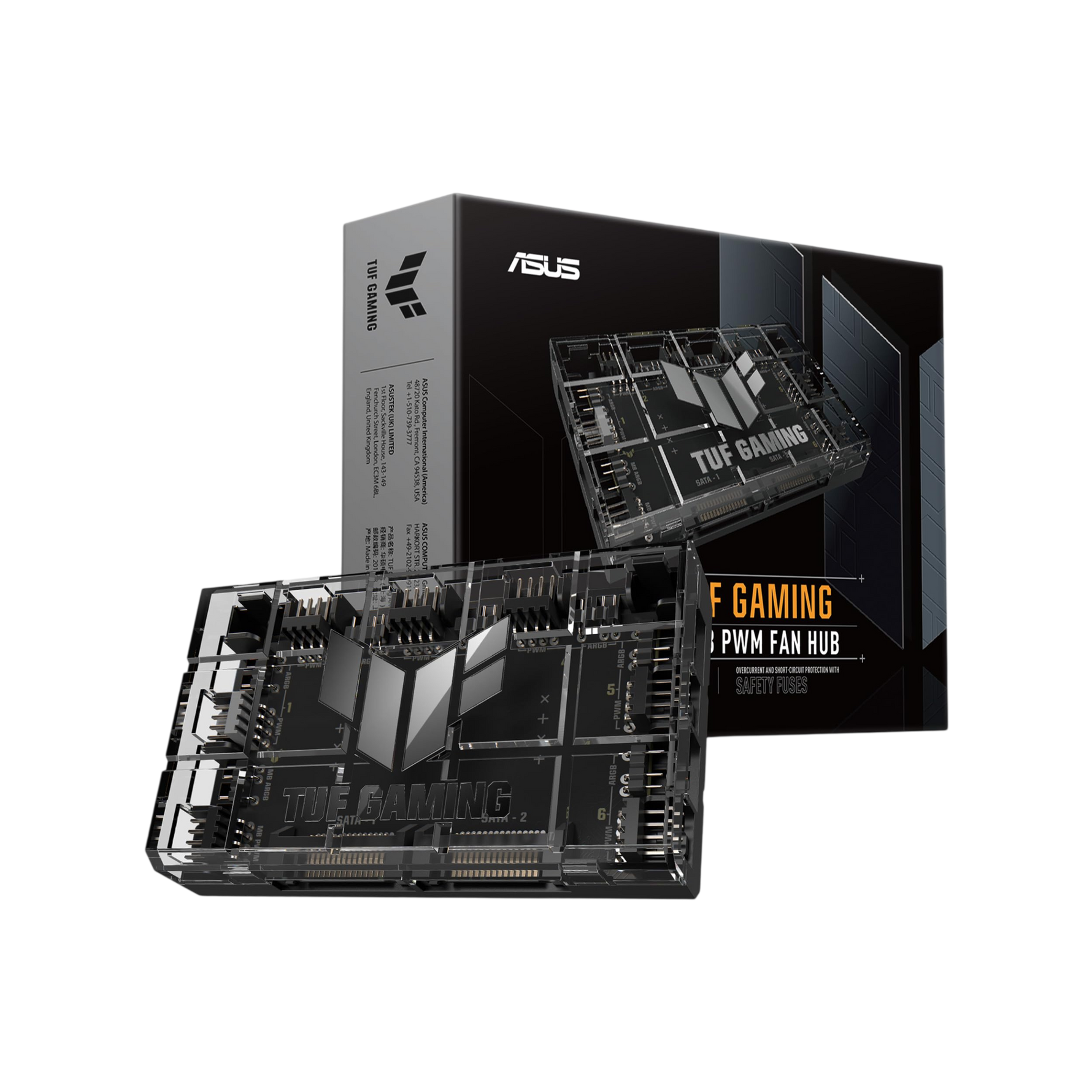 ASUS TUF Gaming ARGB PWM Fan Hub – 6-Port RGB & PWM Fan Control Hub for PC Cooling