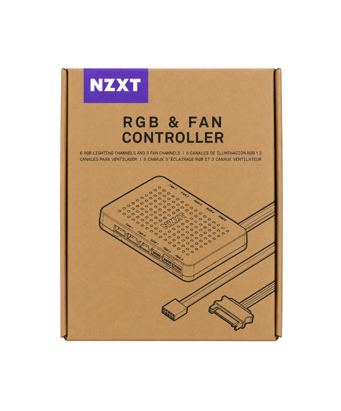 NZXT RGB & Fan Controller – 6× RGB Channels & 3× PWM Fan Control Hub for PC Cooling