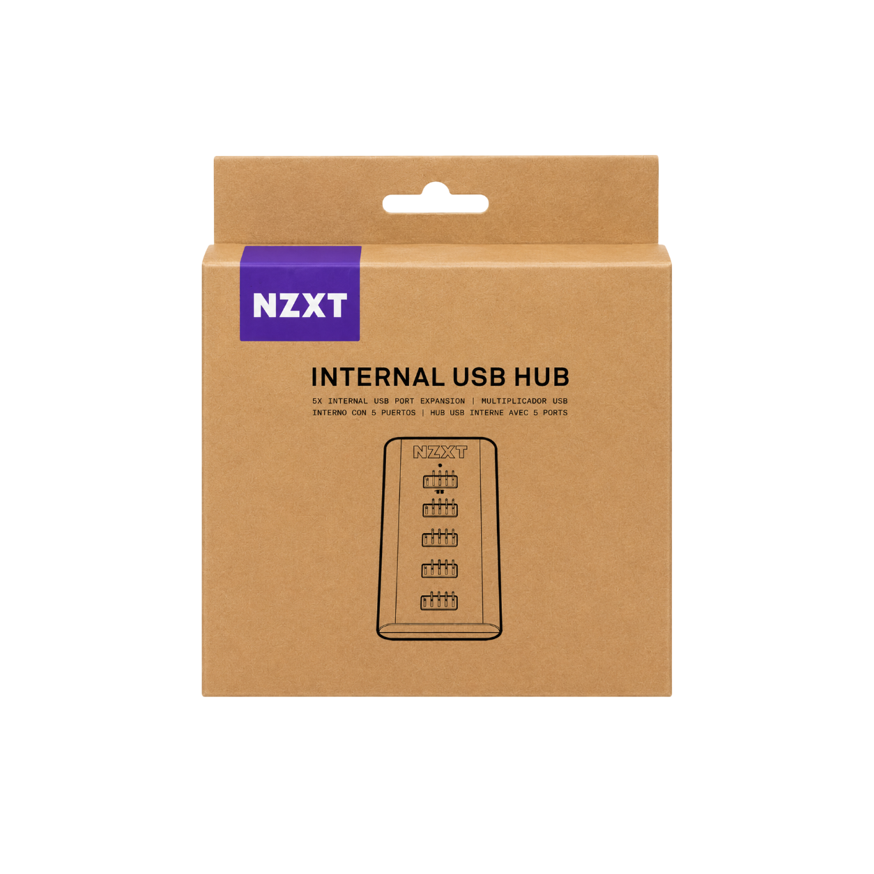 NZXT Internal USB 2.0 Expansion Hub Gen 3 – 4-Port USB Header Splitter for PC Accessories