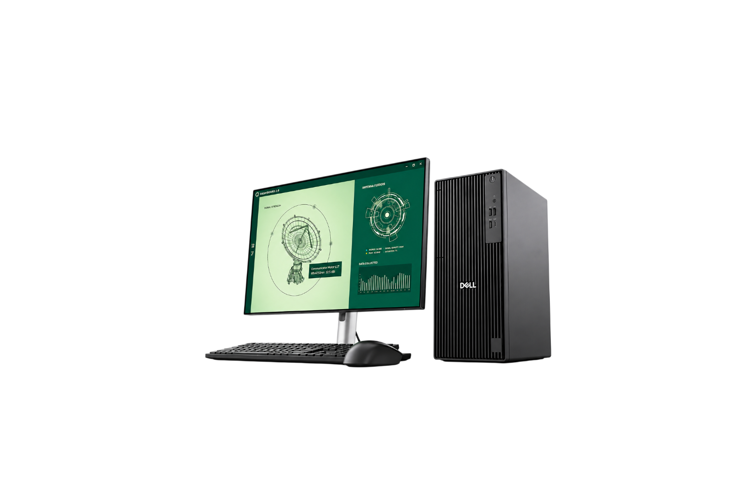 Dell Pro Tower QCT1250 Core Ultra 7 Desktop Bundle + 24" P2425H Monitor + USB Keyboard & Mouse