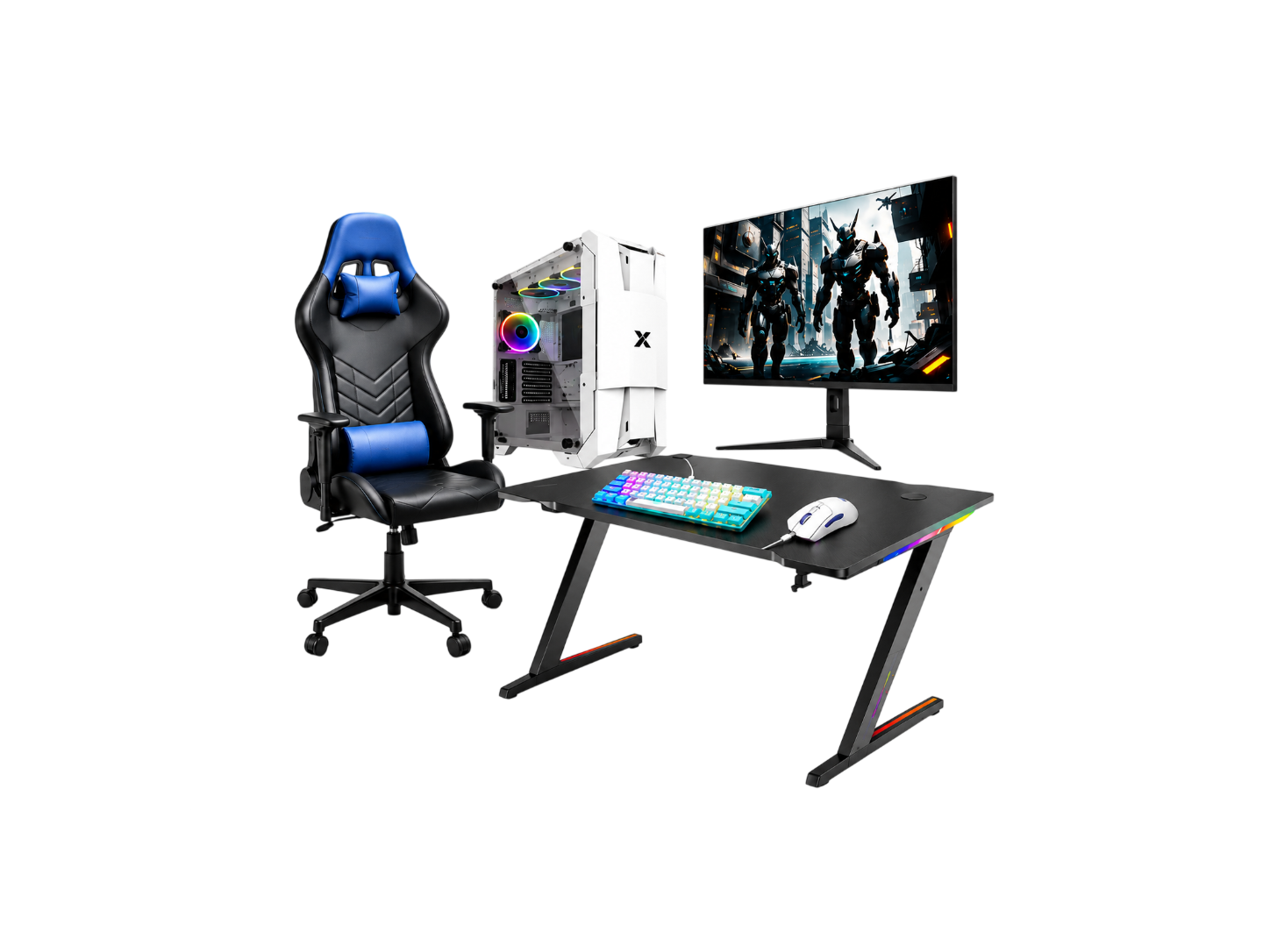 Intel Core i5-14400F Gaming PC Bundle – RTX 5060 8GB GDDR7 | 32GB DDR5 | 1TB NVMe SSD + 27” QHD 200Hz Monitor + Full Gaming Setup