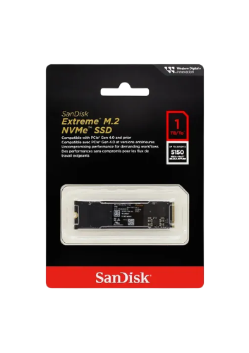 SanDisk Extreme 1TB PCIe 4.0 NVMe M.2 2280 SSD – Up to 5150MB/s