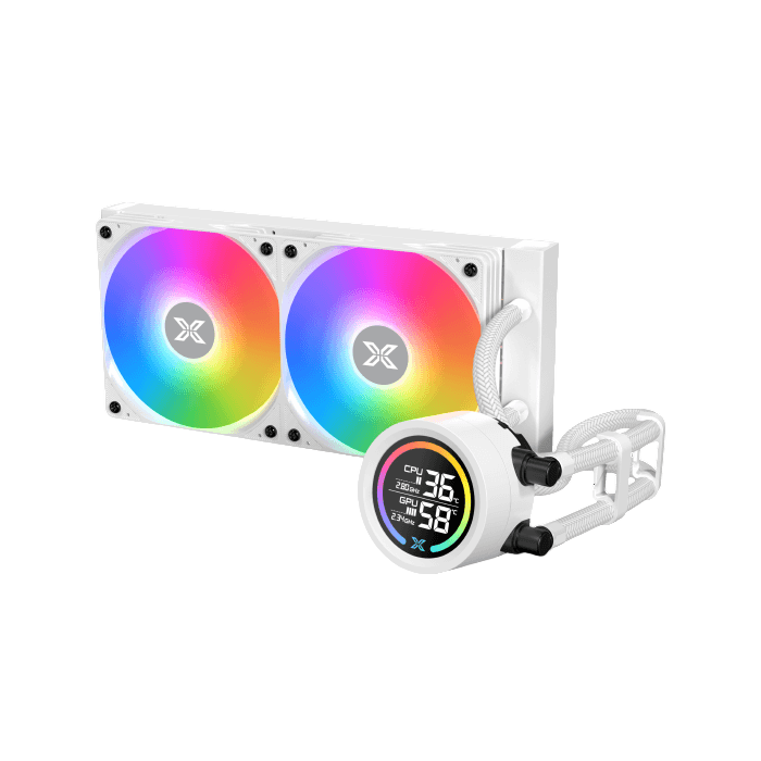XIGMATEK LK 240 Digital Arctic PWM ARGB 240mm AIO Liquid CPU Cooler – White