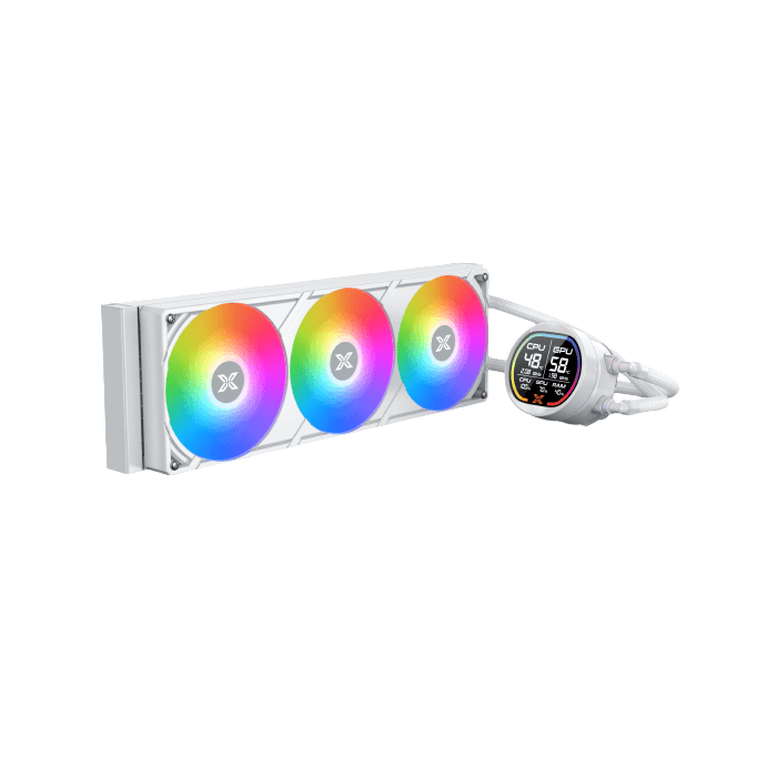 XIGMATEK LK Pro 360 Digital Arctic 360mm PWM ARGB AIO Liquid CPU Cooler – White