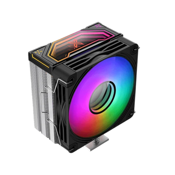 XIGMATEK EPIX II ARGB CPU Air Cooler with Infinity Mirror Top Cover & 120mm PWM Fan – Black