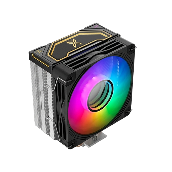 XIGMATEK EPIX II ARGB CPU Air Cooler with Infinity Mirror Top Cover & 120mm PWM Fan – Black