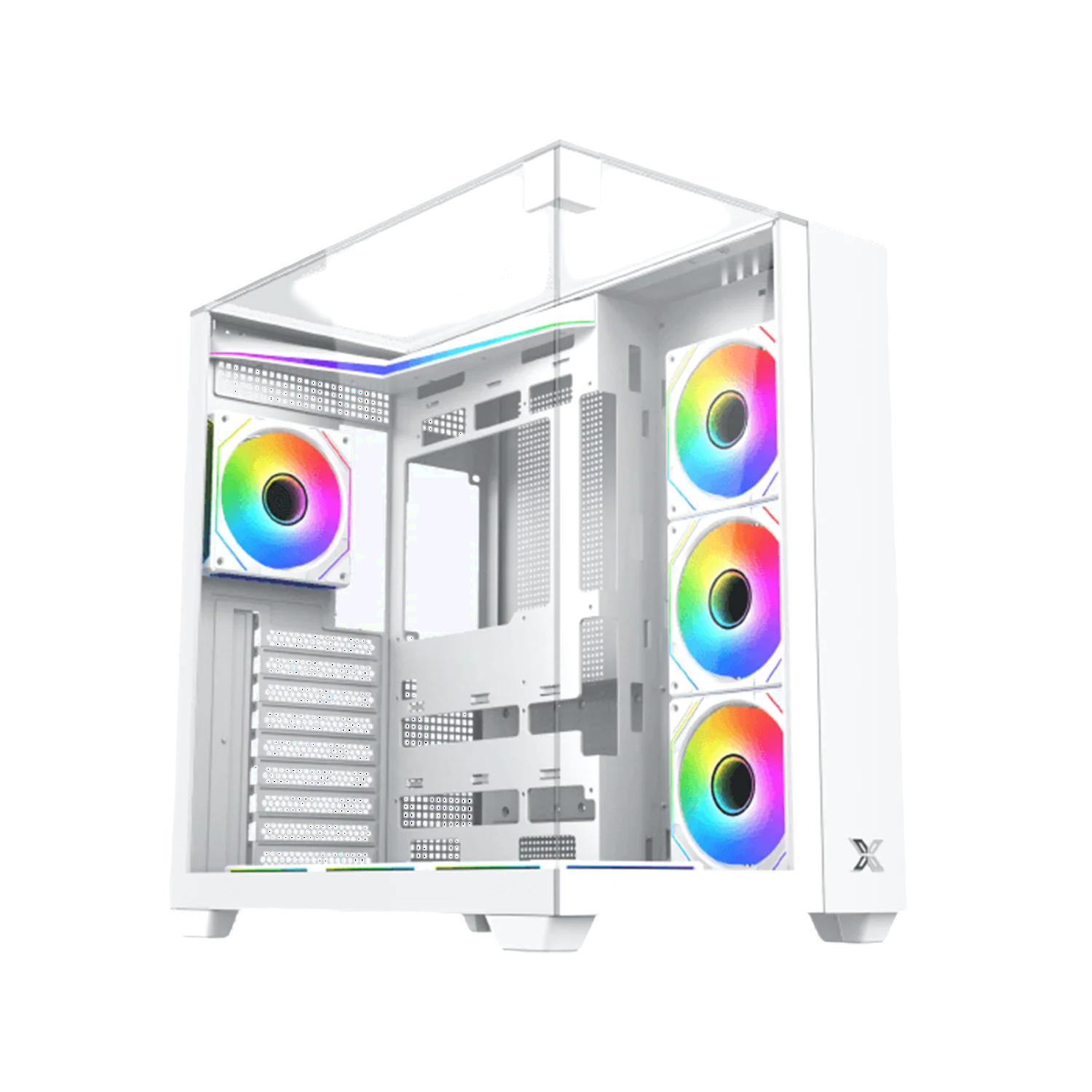 XIGMATEK AQUA V INF ARCTIC Mid-Tower ATX Gaming PC Case – White