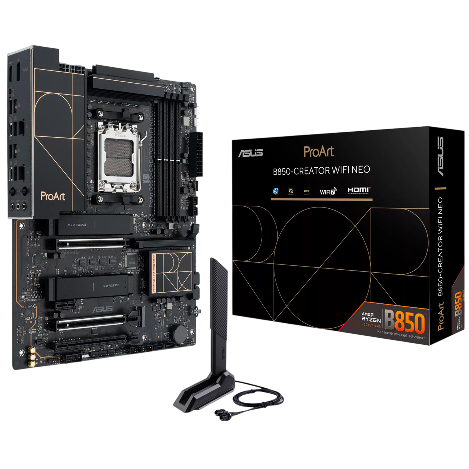 ASUS ProArt B850-CREATOR WIFI NEO AM5 ATX Motherboard – B850, Wi-Fi 7, Dual 5Gb LAN