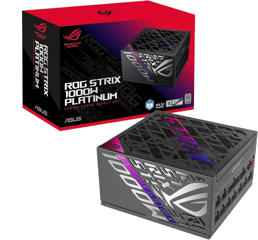 ASUS ROG Strix 1000W Platinum ATX 3.1 Fully Modular Power Supply – Black