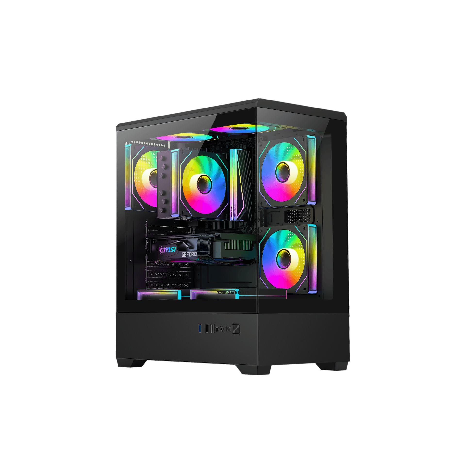 DARKFLASH C365 ATX PC CASE – BLACK