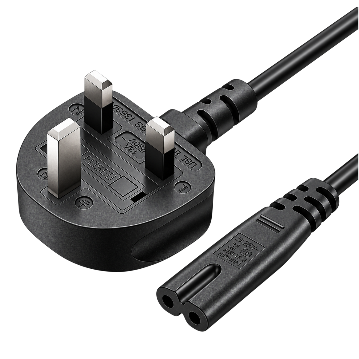 2-Pin Power Cable 1.5 Meter – Universal AC Power Cord