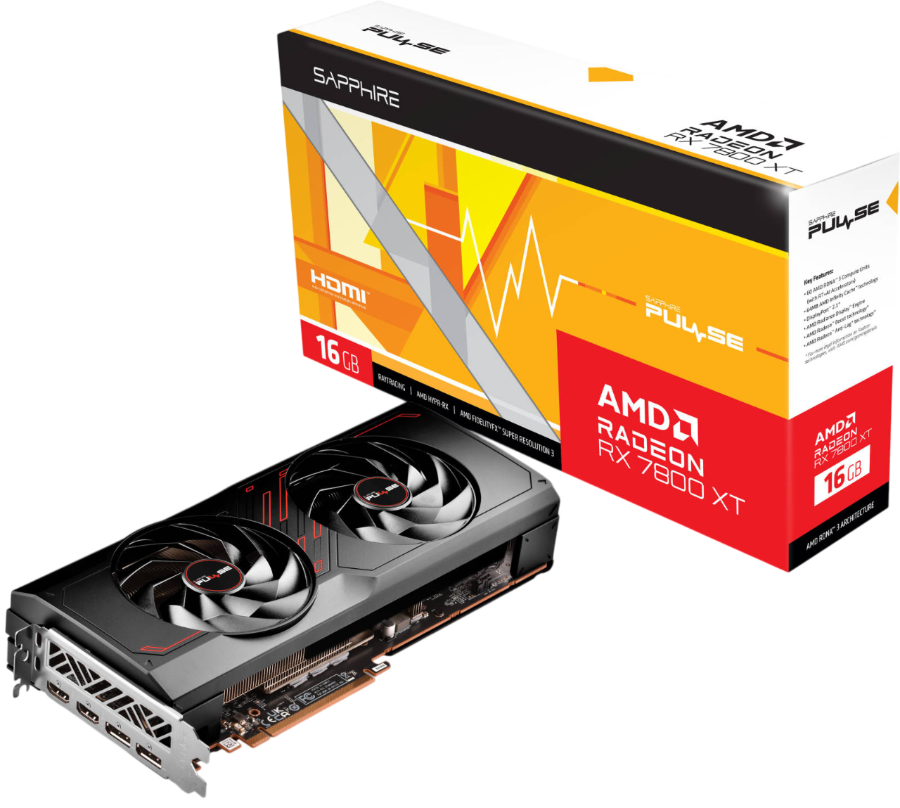 SAPPHIRE Pulse AMD Radeon™ RX 7800 XT 16GB Graphics Card