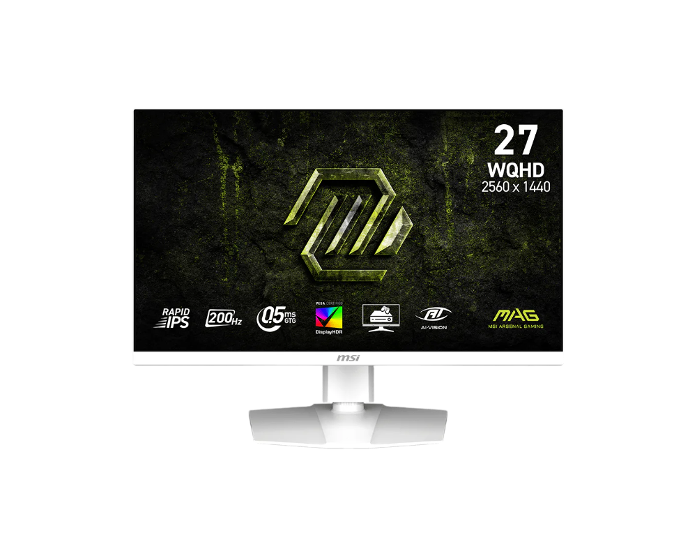 MSI MAG 274QRFW E20 27-Inch WQHD Rapid IPS 200Hz Gaming Monitor – 0.5ms