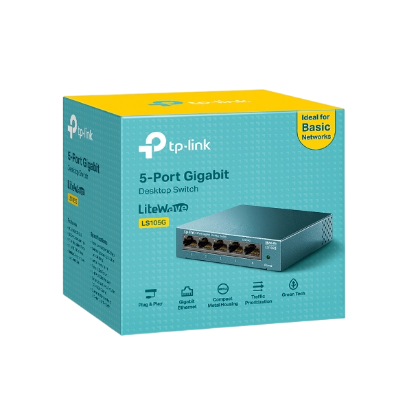 TP-Link LS105G 5-Port Gigabit Unmanaged Desktop Network Switch