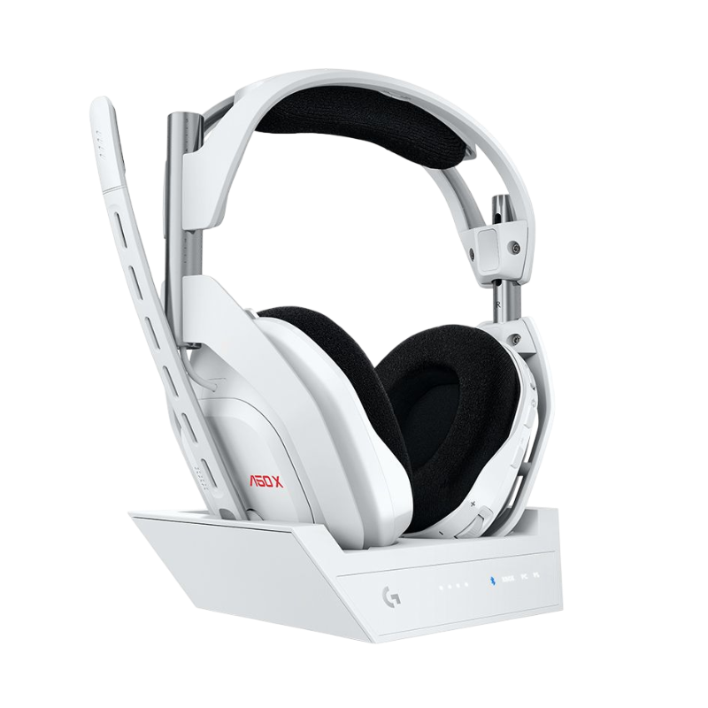 Logitech G ASTRO A50 X LIGHTSPEED Wireless Gaming Headset – Dolby Atmos Multi-System Dock (White)