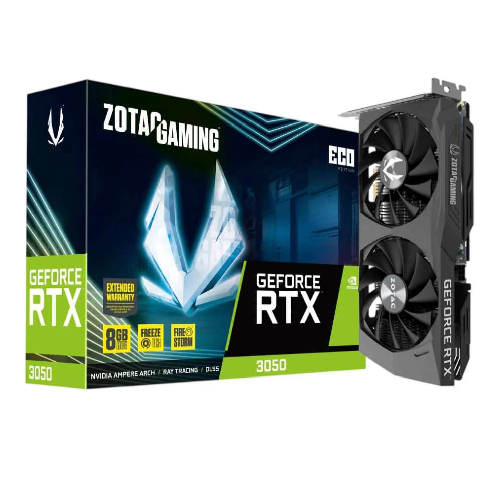 ZOTAC GAMING GeForce RTX 3050 ECO 8GB GDDR6 Graphics Card – 128-bit