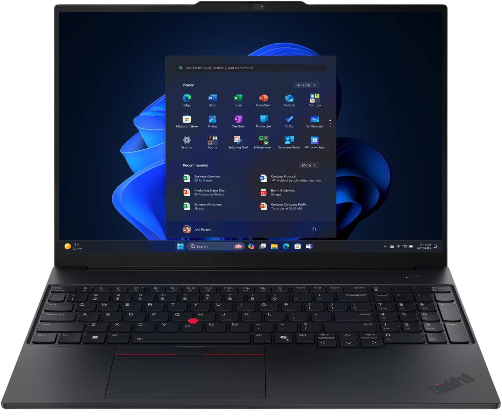 Lenovo ThinkPad E16 Gen 3 Laptop – Intel Core Ultra 7 256V, 16GB RAM, 512GB SSD, 16” Display, DOS