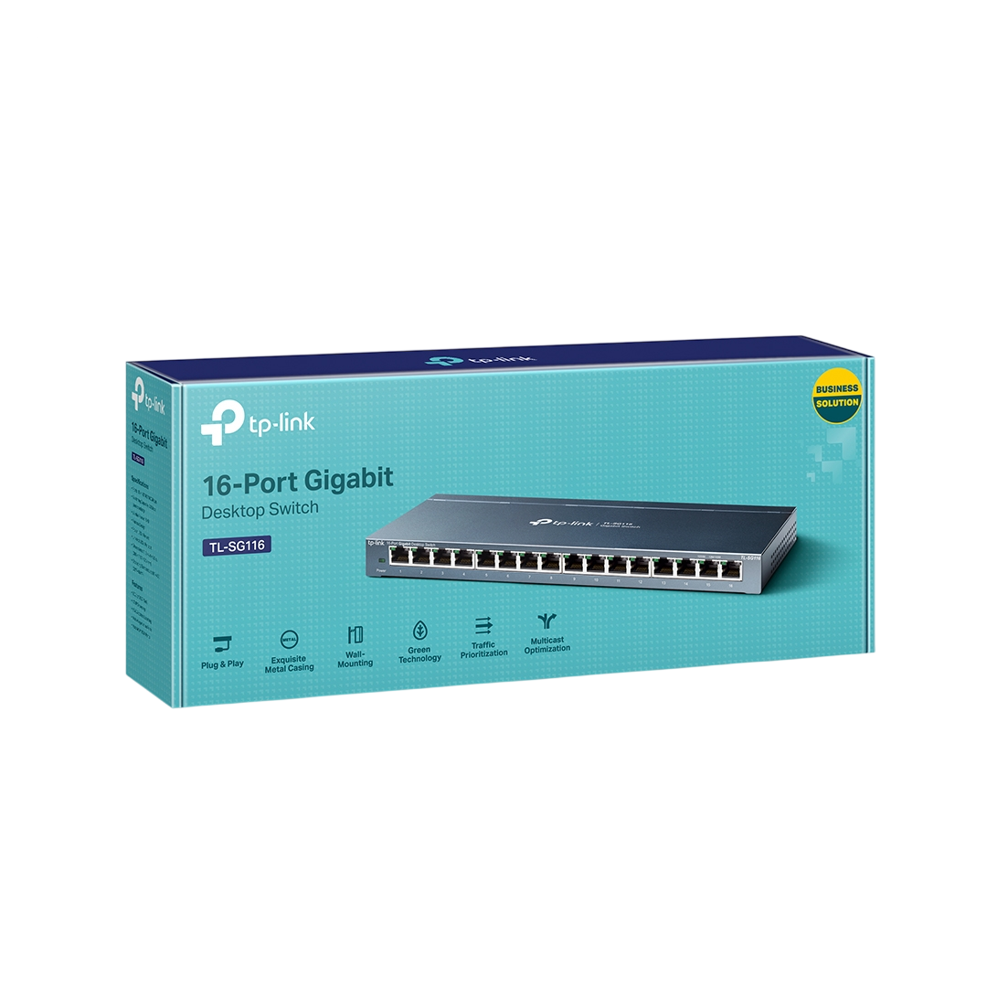 TP-LINK TL-SG116 16-Port Gigabit Desktop Switch