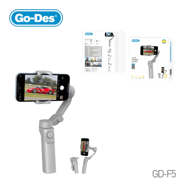 GODES GD-F5 Gimbal Stabilizer 3-Axis Handheld Smartphone Tripod