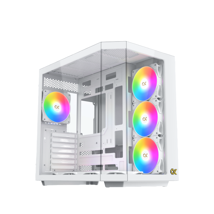 XIGMATEK Cubi II Arctic White Mid-Tower E-ATX Gaming Case (Tempered Glass)