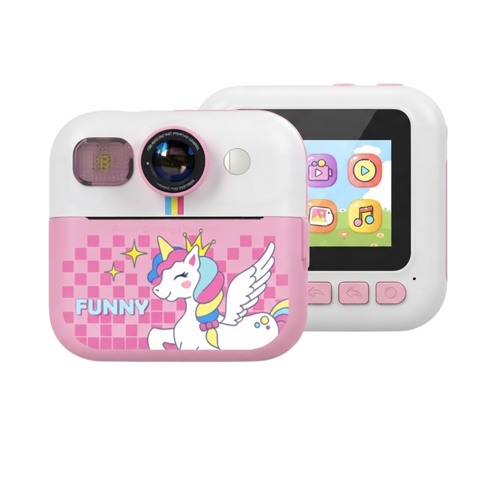 Kids Mini Instant Print Camera – 2.4” Screen 48MP Digital Camera with 1080P Video & Thermal Instant Photo Printer (Pink)