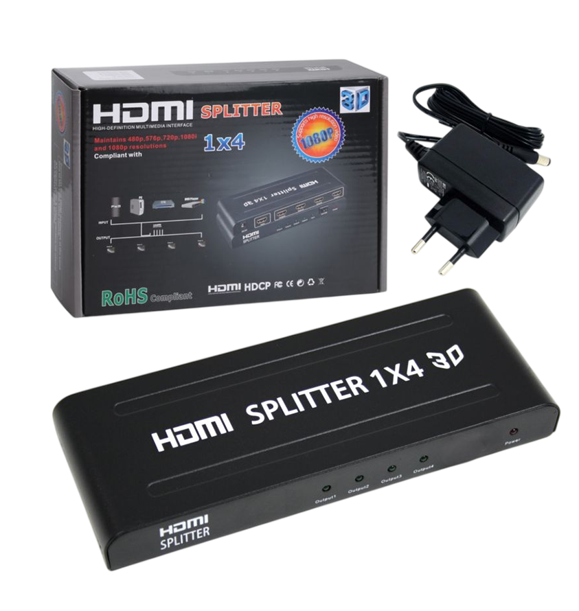 HDMI Splitter 1 In 4 Out (1×4 Port)