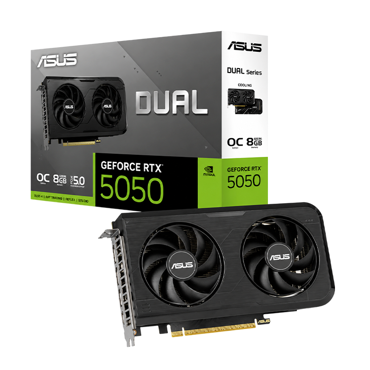 ASUS Dual GeForce RTX™ 5050 8GB GDDR6 OC Edition Graphics Card