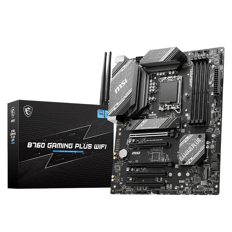 MSI B760 Gaming Plus WiFi DDR5 Motherboard – LGA 1700, PCIe 4.0, WiFi 6E, ATX