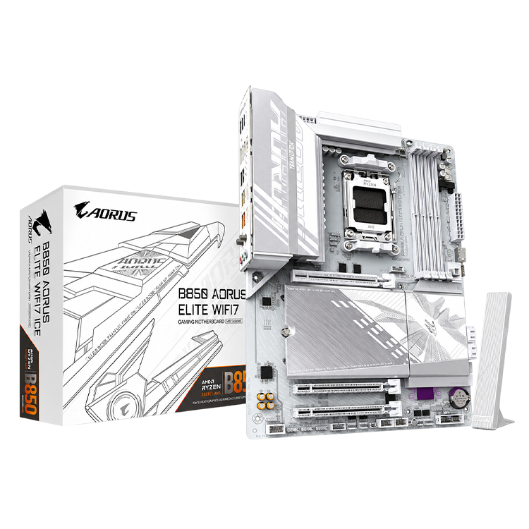 GIGABYTE B850 A ELITE WIFI 7 ICE ATX Motherboard