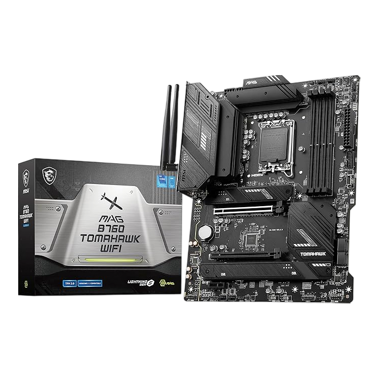 MSI MAG B760 TOMAHAWK WIFI ATX Motherboard – Intel LGA1700, DDR5, WiFi 6E, PCIe 5.0