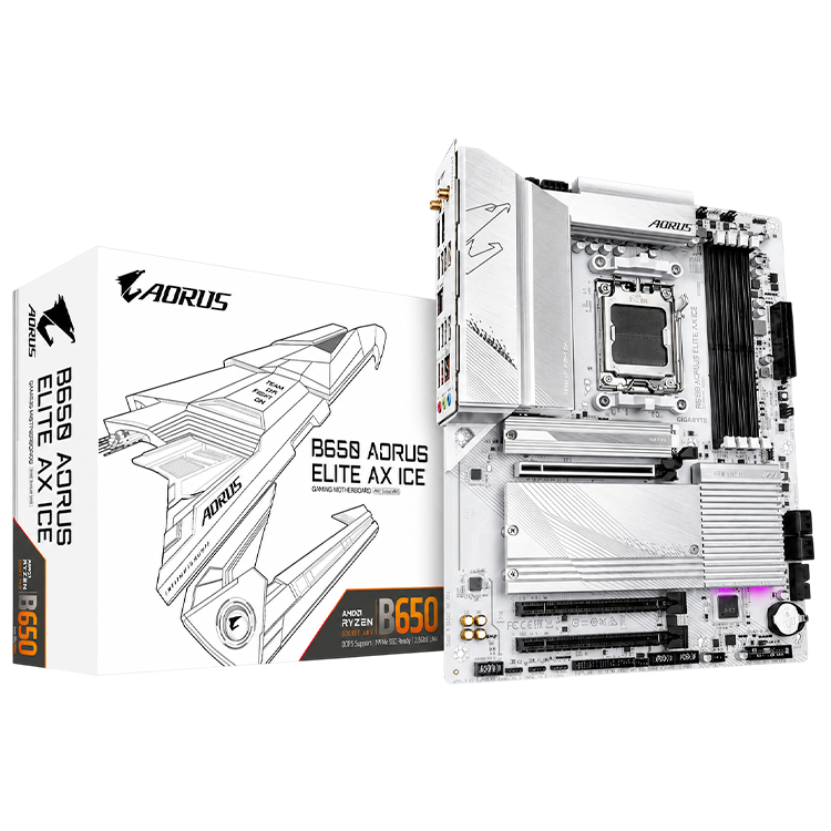 GIGABYTE B650 AORUS ELITE AX ICE AM5 ATX DDR5 WiFi Motherboard