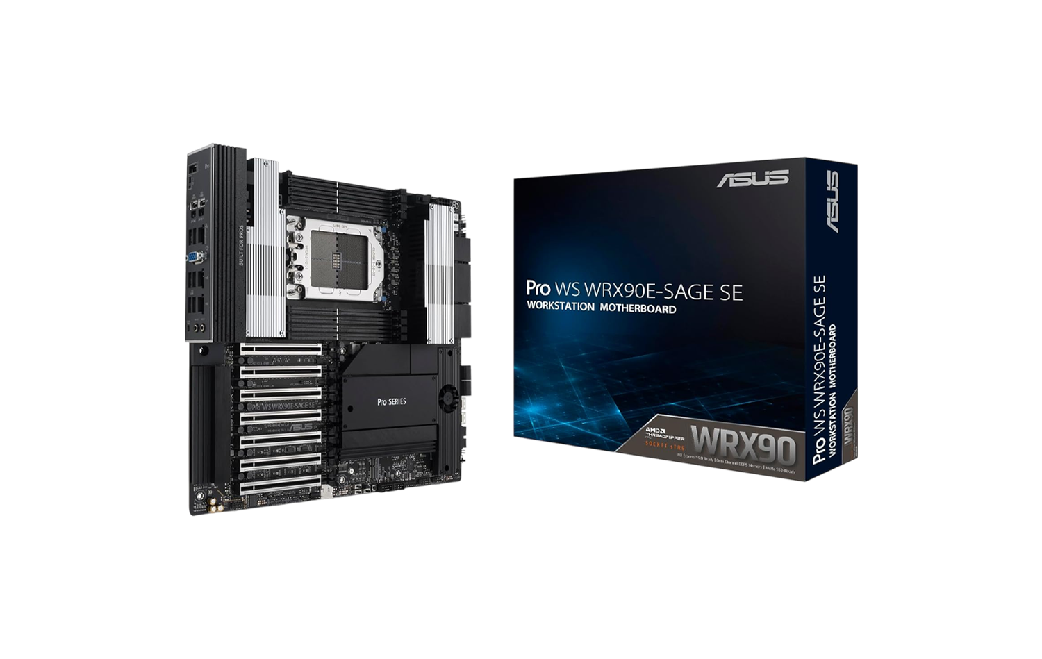 ASUS Pro WS WRX90E-SAGE SE Motherboard – AMD WRX90 Threadripper PRO Workstation Board (sTR5, PCIe 5.0)