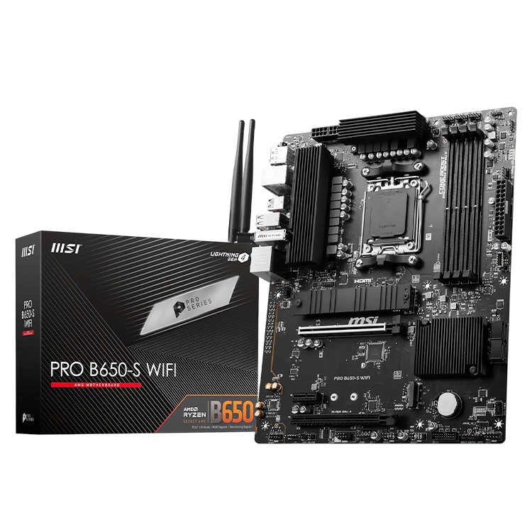 MSI PRO B650-S WIFI AM5 Motherboard – DDR5, WiFi 6E