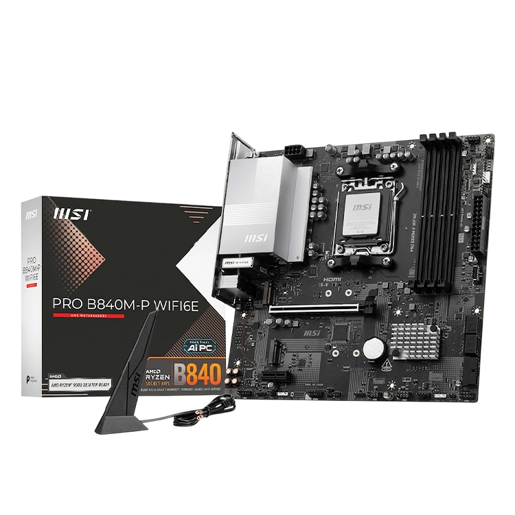 MSI PRO B840M-P WiFi 6E AM5 DDR5 mATX Motherboard