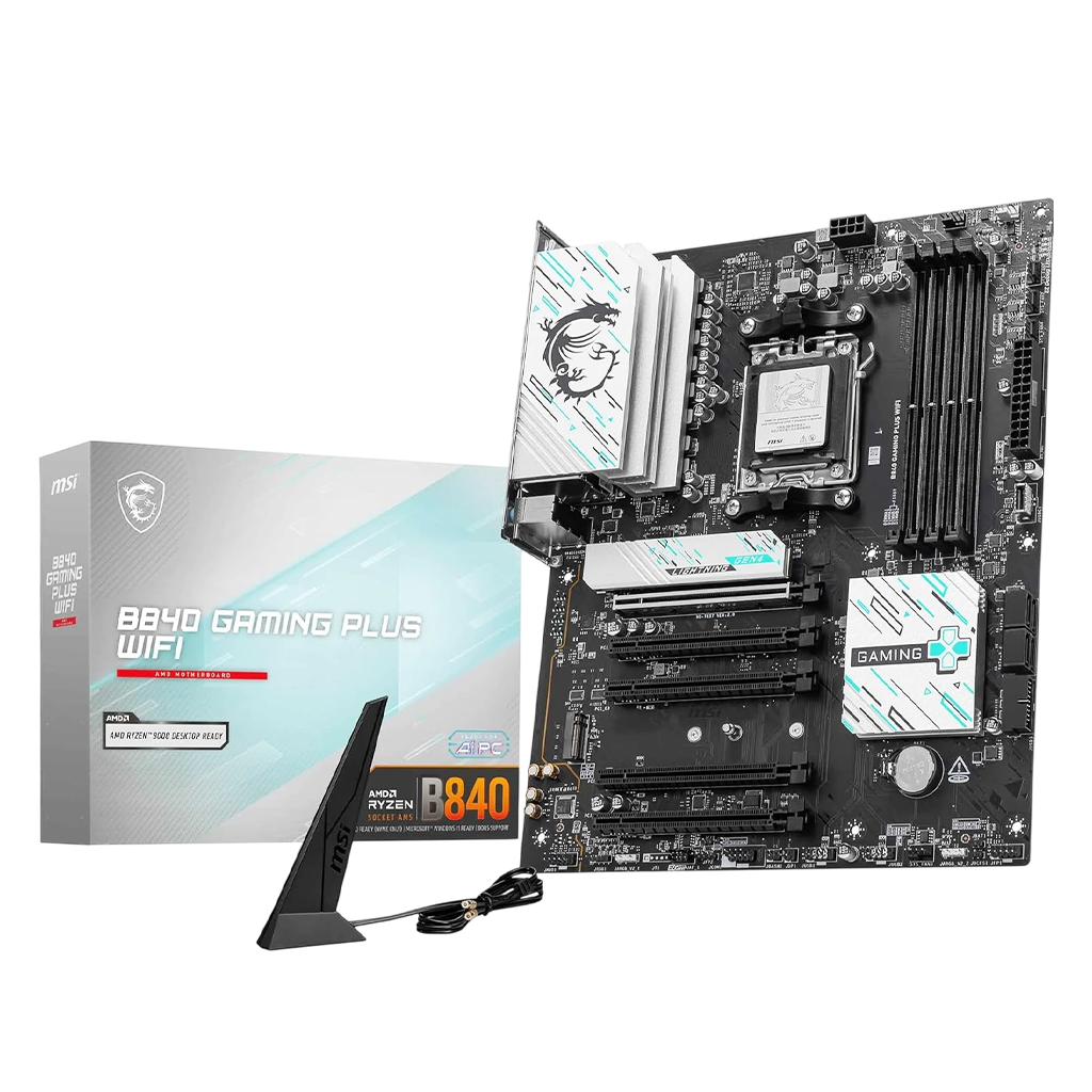 MSI B840 Gaming Plus WiFi Motherboard – AM5 ATX DDR5 PCIe 5.0