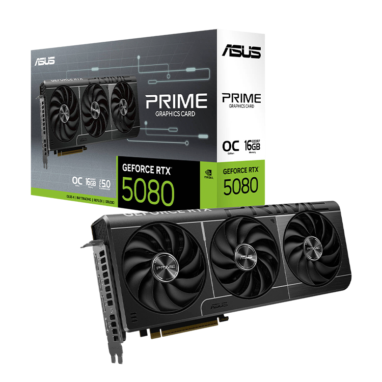 ASUS PRIME GeForce RTX 5080 OC 16GB GDDR7 Graphics Card