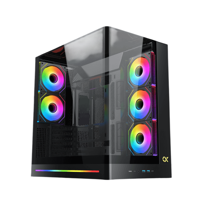 XIGMATEK Pano II Air Mid-Tower E-ATX Gaming Case (Tempered Glass, High Airflow)
