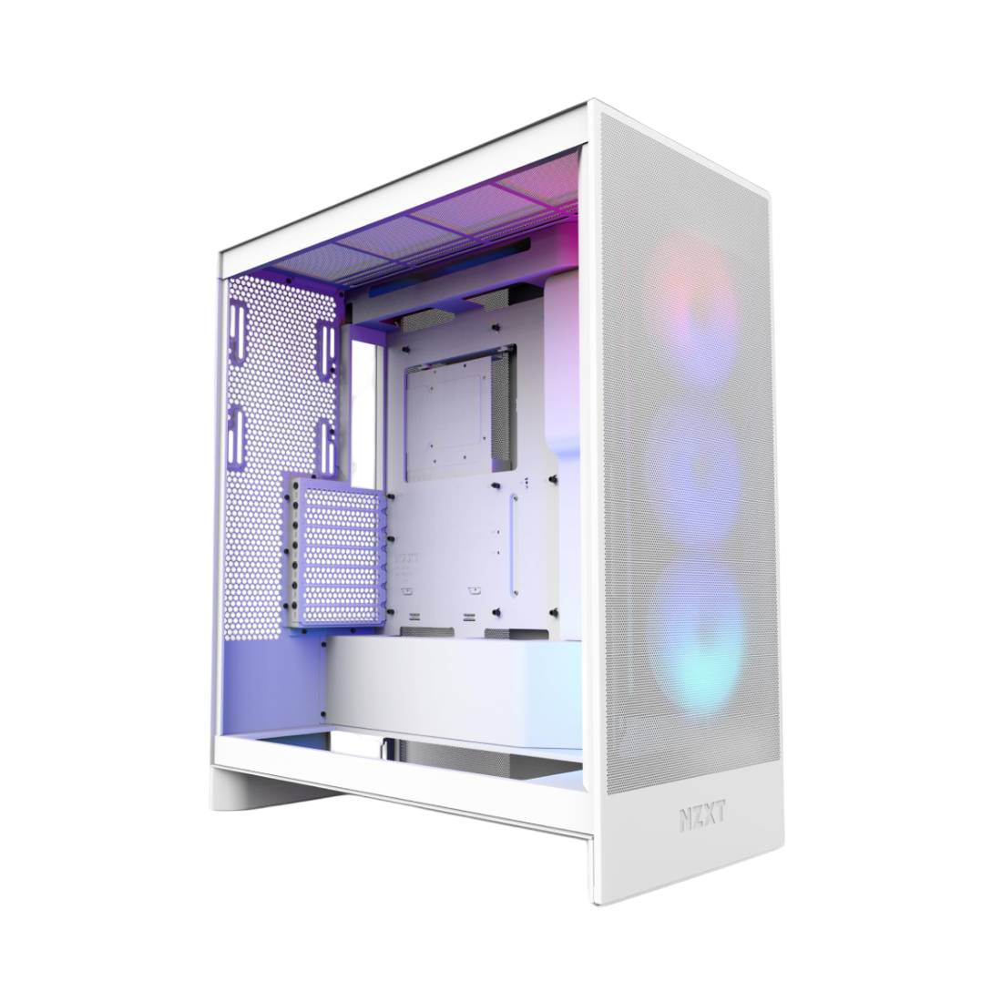 NZXT H7 Flow RGB Mid-Tower ATX Gaming Case – High Airflow Tempered Glass PC Case (White)
