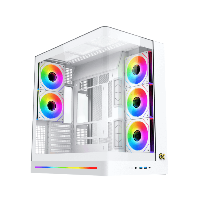 XIGMATEK Pano II Air Arctic White Mid-Tower E-ATX Gaming Case (Tempered Glass, High Airflow)