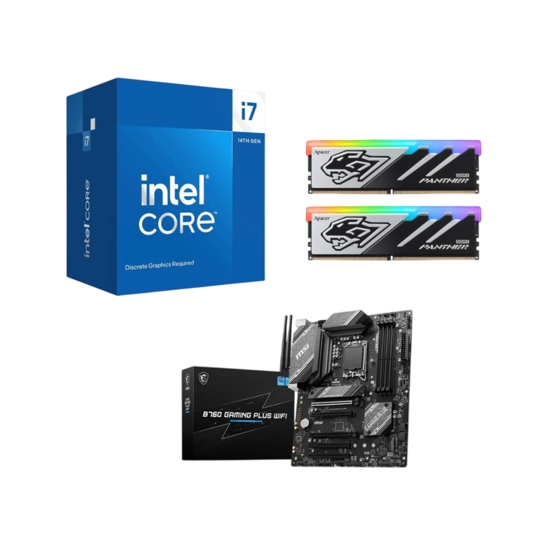 Intel Core i7-14700F PC Components Combo Deal – MSI B760 WiFi & 32GB DDR5 RGB RAM