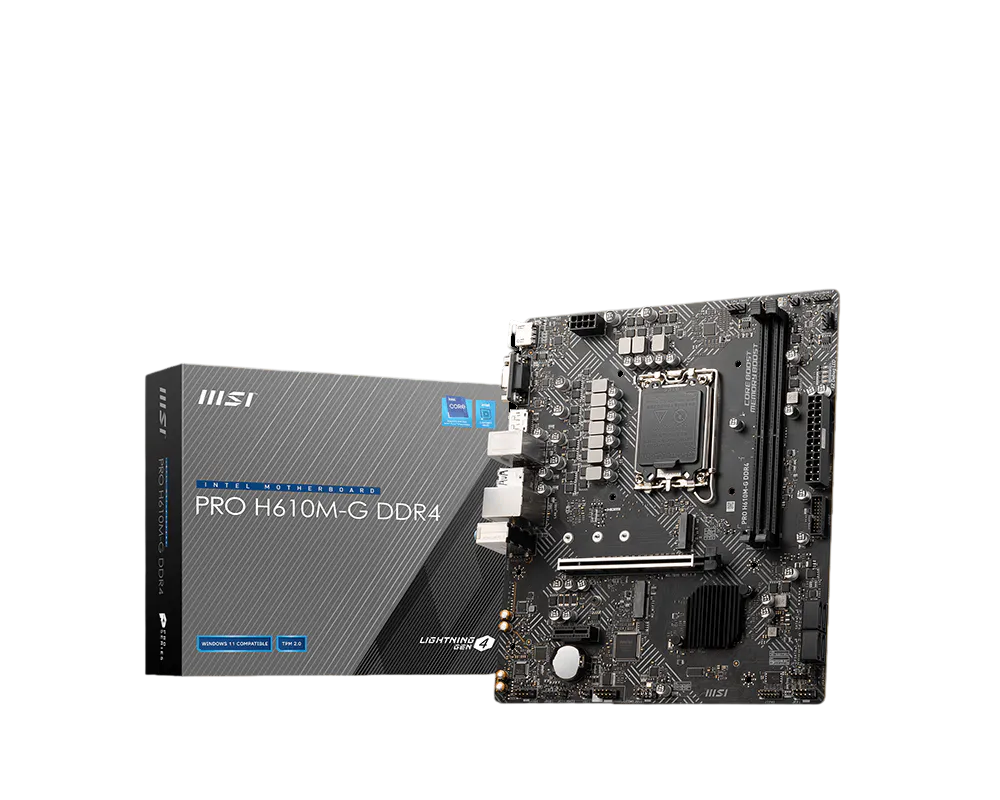 MSI PRO H610M-G DDR4 Micro ATX Motherboard