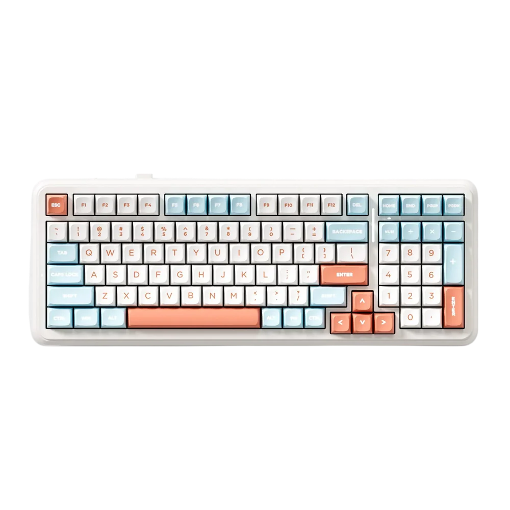 MCHOSE MC-K99V2-11 Mechanical Gaming Keyboard – Retro White (Icy Creamsicle Switch, 98%)