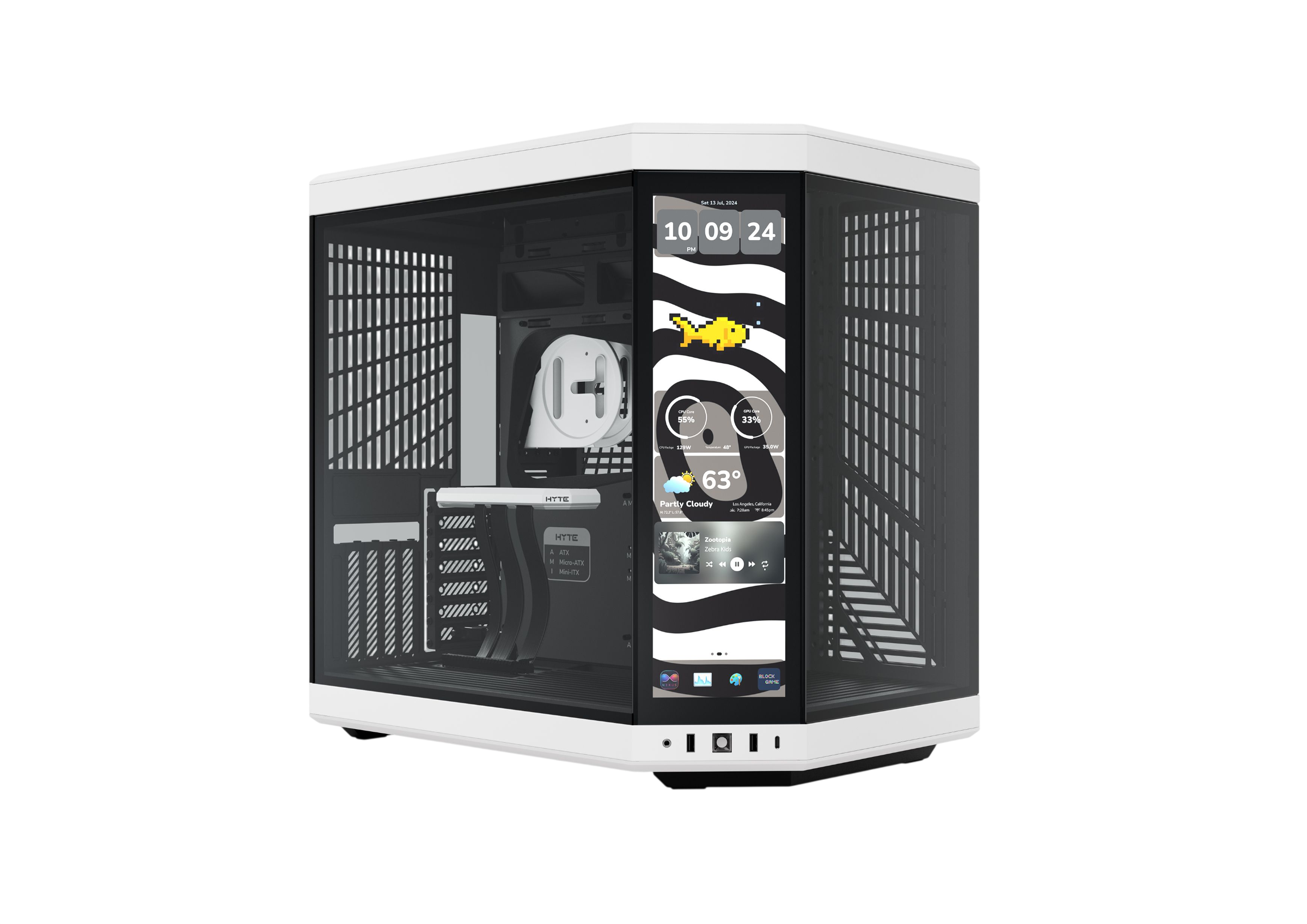 Intel Core Ultra 5 245K Gaming PC Bundle – RTX 5060 8GB GDDR7 | 32GB DDR5 | 1TB NVMe SSD + HYTE Y70 Touch Infinite Panda Case + 27” QHD 200Hz Setup