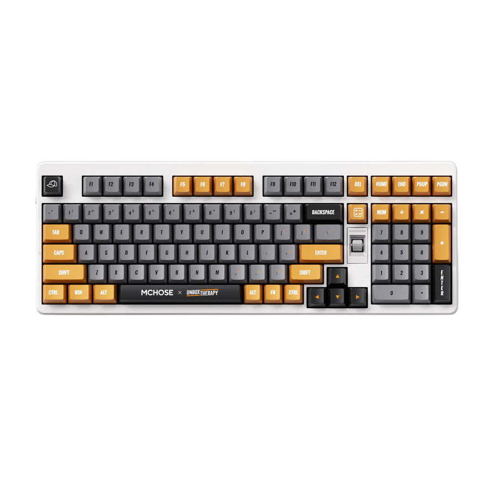 MCHOSE HW-UT98-4 UT98 Retro Therapy Mechanical Gaming Keyboard – Silent Peach V3 (98%)
