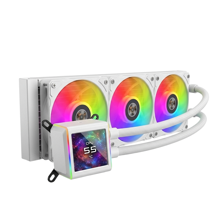 LIAN LI Galahad GA II LCD SL-INF 360mm AIO Liquid CPU Cooler – White