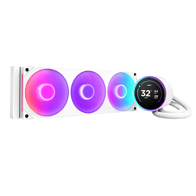 NZXT Kraken Elite 360 RGB (2024) 360mm AIO Liquid CPU Cooler – White